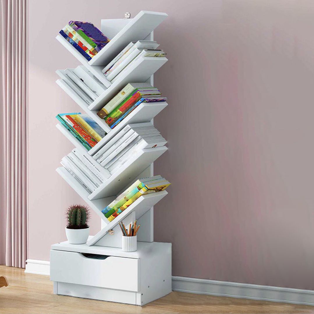 7.87"W Bookshelf Closed Back Contemporary Style Bookcase for Office Home