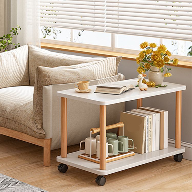 Modernistic Geometric End Slide Table 18.5" Tall Side End Table