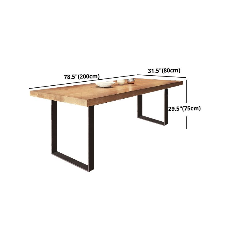 Industrial Style Dining Table Solid Wood Table for Home Kitchen