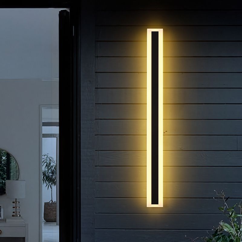 Rechthoek wandlicht moderne stijl led indoor buiten lijn vorm wandlamp armatuur