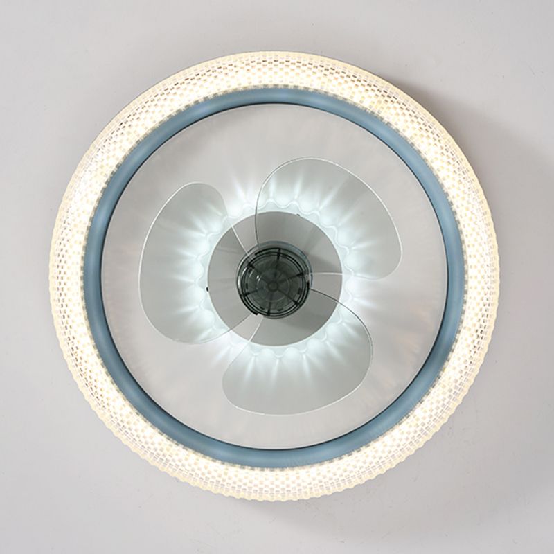 2 Light Ceiling Fan Lighting Modern Style Metal Ceiling Fan Light for Kitchen