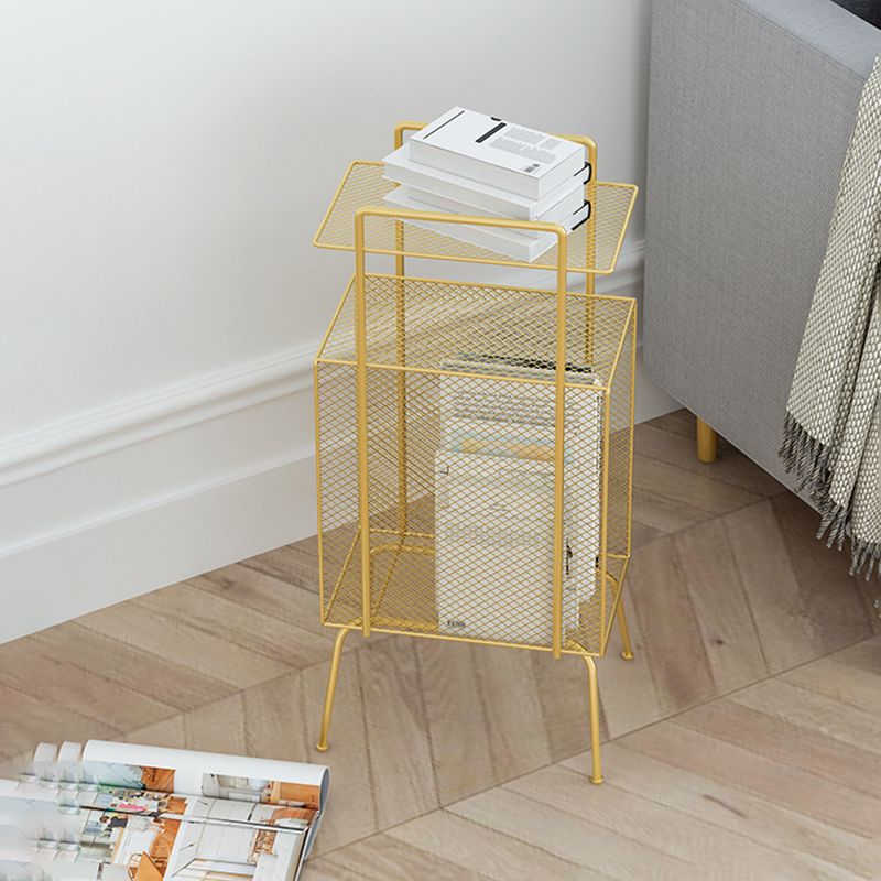 Scandinavian Metal Standard Bookshelf 3 Shelves Open Back Bookcase