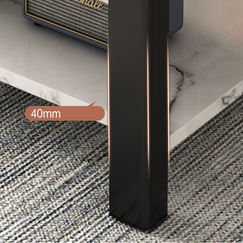 16"H Contemporary Coffee Table Stone Rectangle Coffee Cocktail Table