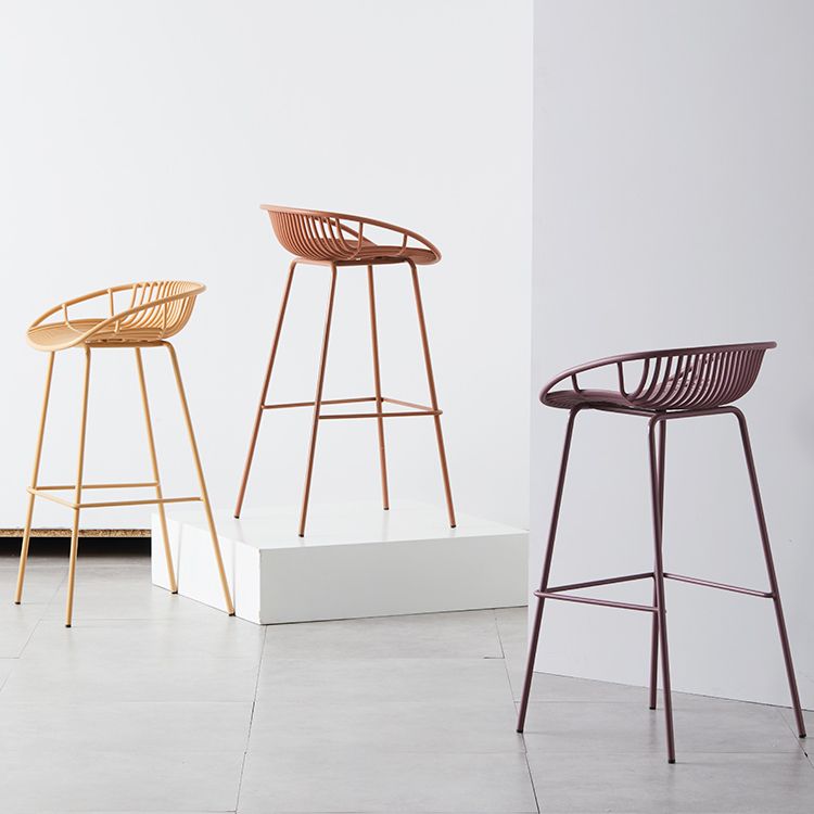 Modern Bar Stool Metal Counter Bar Stool with Metal Legs for Home