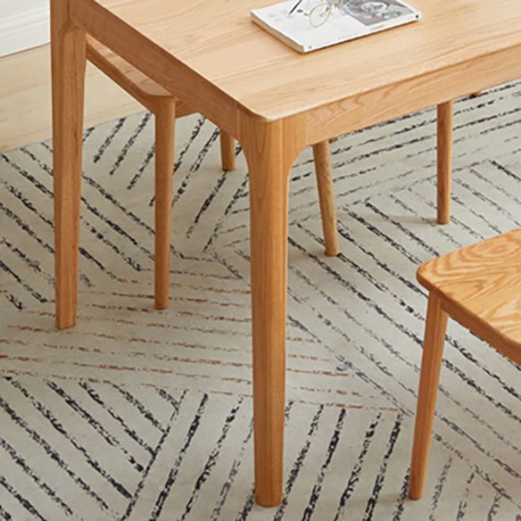 Table à manger de style traditionnel avec table à manger et chaises à bois massif fixe pour usage domestique