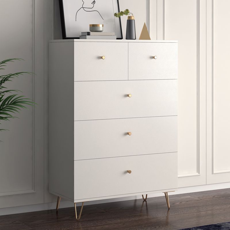Classic Glam Soft-Close Storage Chest Drawers White Wood Dresser