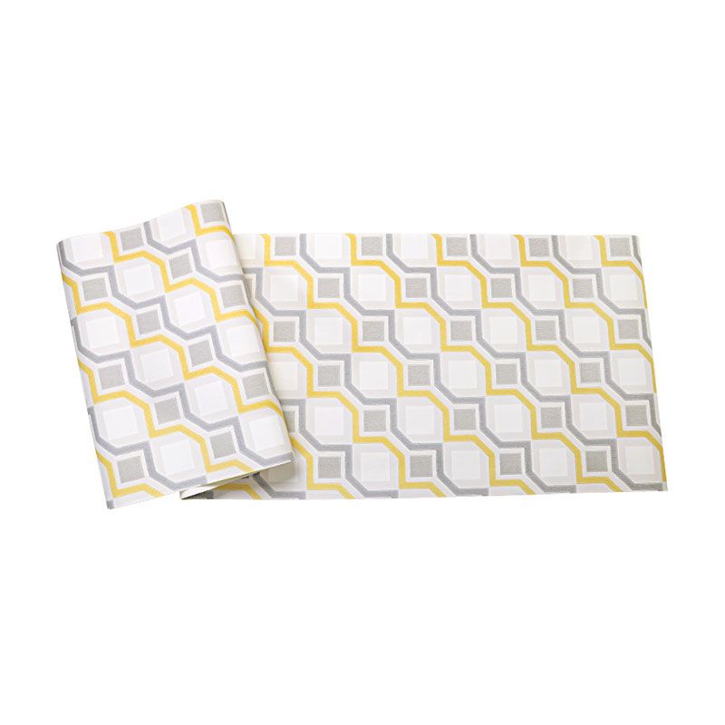 Harlequin en Grid Wall Art in neutraal kleurenvinylbehang voor woondecoratie, 20,5"W x 33'L