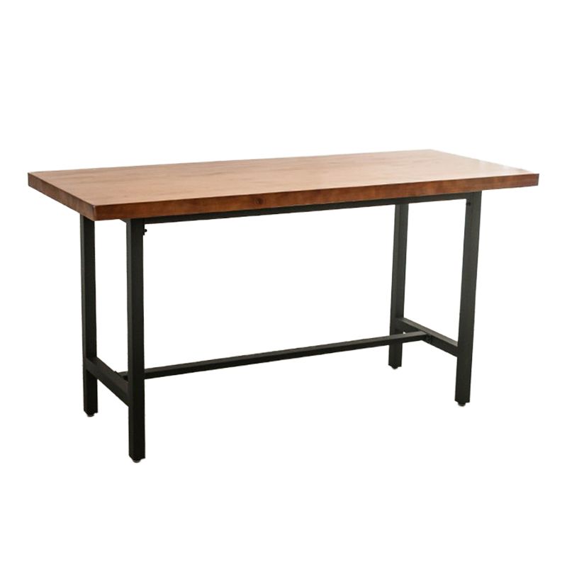 Contemporary Style Bar Table Set 1/2/9 Pieces Rectangle Bar Table with Wood Stools