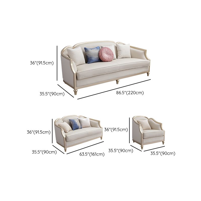 Glam No Distressing Single Cushion Seat Genuine Leather Sofa