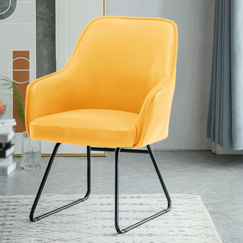 Faux Leather Chair 22.4" L x21.6"W x32.6"H Arms Included Chair for Living Room