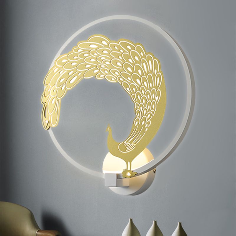 Acrylique Circular Mur Mural lampe de style chinois LED LEMPRIMME MURD MOURD