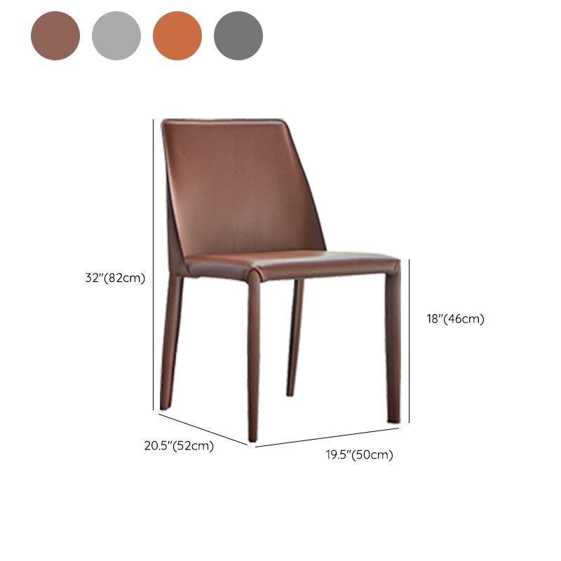 Faux Leather Side Chair Contemporary Indoor Dining Side Chair