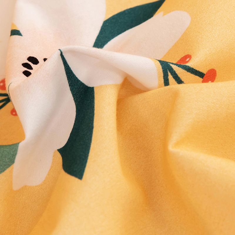 Floral Pattern Bed Sheet Breathable Skin-friendly Bed Sheet Set