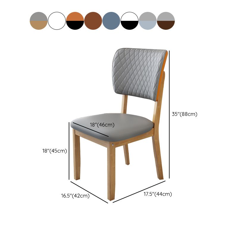 Contemporary Wood Dining Chairs Open Back Dining Side Chair for Restaurant Use
