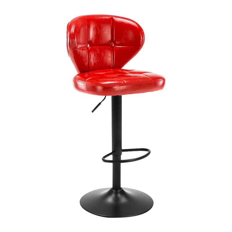 Taburete de bar giratorio elevable moderno, taburete de bar de acero para el hogar con cojín y Pedal
