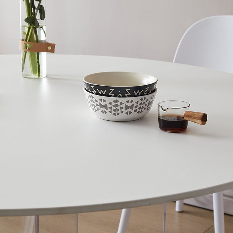 White Modern Dining Table Set 1/2/3/5 Pcs Kitchen Table and Chairs