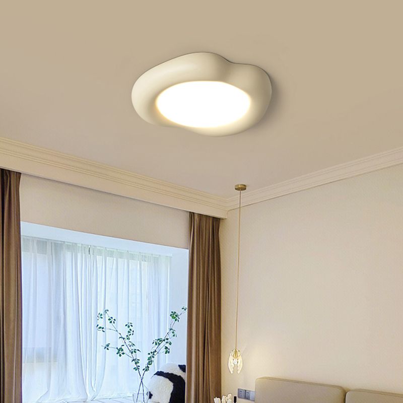 Nordic Style Resin Flush Mount Ceiling Light Fixture for Bedroom