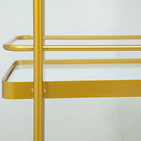 Modern 34.65"H Rolling Prep Table Rectangular Metal Prep Table for Home Use