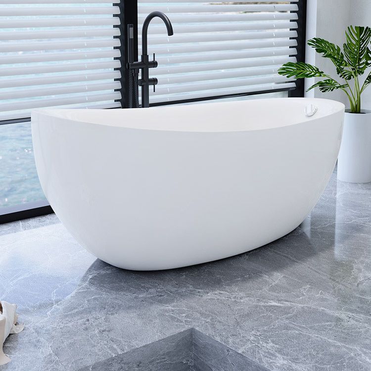 Bathroom Modern Single Slipper Bathtub Stand Alone Acrylic Bath Tub