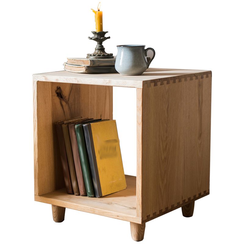 Modern Style Open Back Bookshelf Solid Wood Bookcase for Office