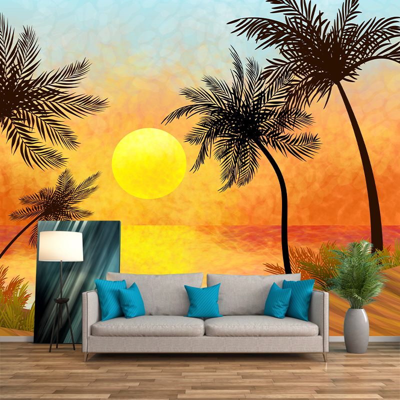 Tropical Plants Mildew Resistant Mural Decorative Wall Art for Decoration
