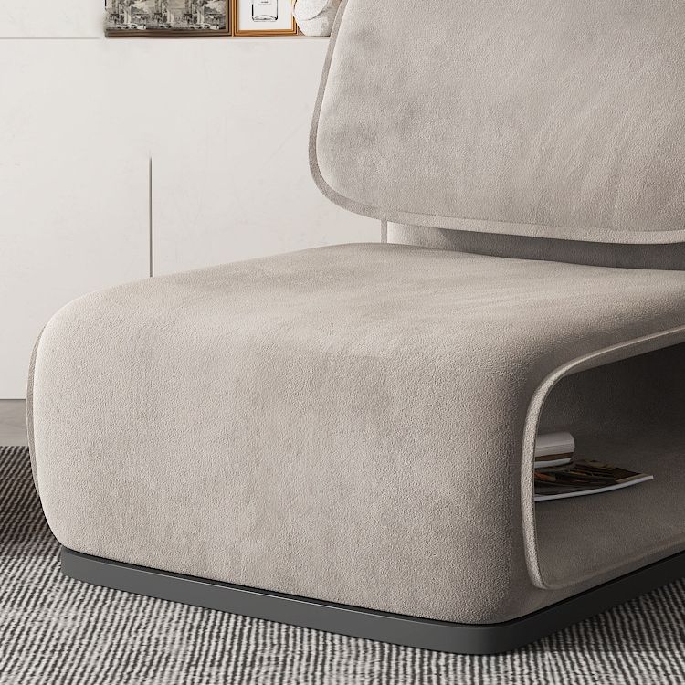 Armless Fixed Back Lounge Chair Modern Living Room Accent Chair