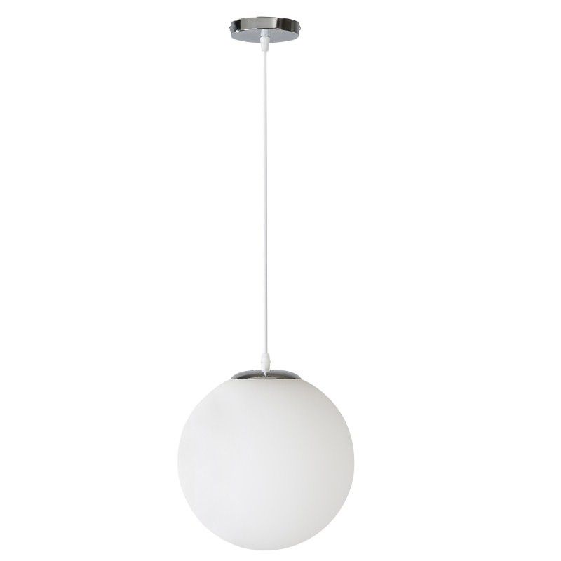 1 Light Ball Hanging Ceiling Light Modern Style Glass Hanging Lamp Kit