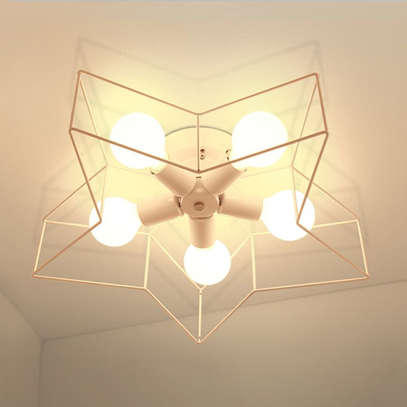 Star Shape Flush Mount Ceiling Fixture Modern Flush Ceiling Lights for Dining Room