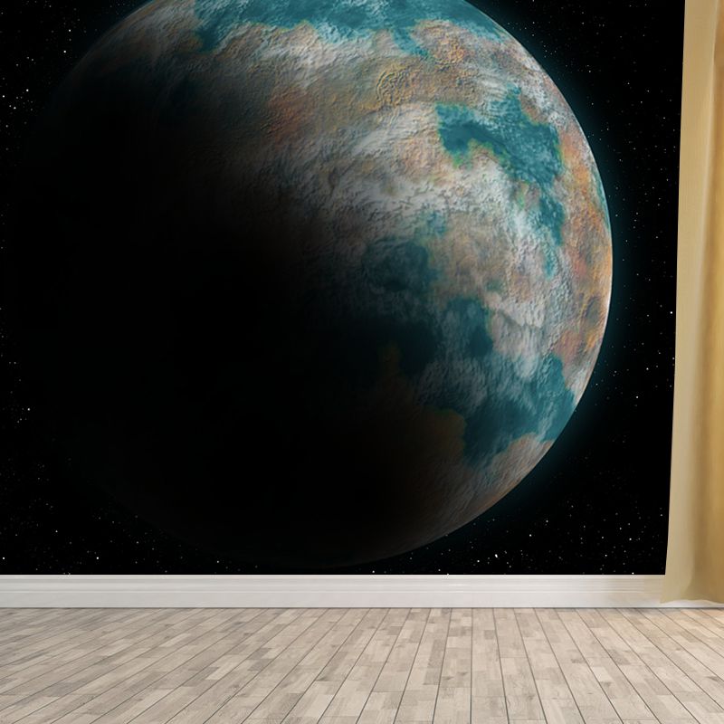 Mysterious Galaxy Planet Mural for Bedroom Wall Decor, Customized Size Available