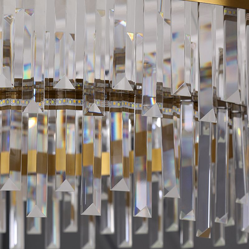 Luces colgantes de forma redonda Candelera de cristal para el comedor de la sala de estar