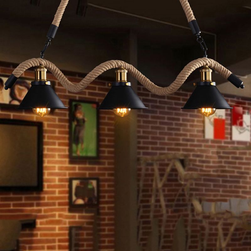 Industrial Geometric Island Pendant Lighting Metal Multiple-Light Island Lighting