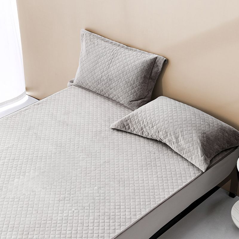 Modern Bed Sheet Set Solid Elegant Flannel Fitted Sheet for Bedroom