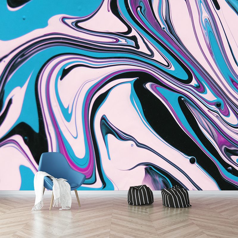 Abstract Print Mural Mildew Resistant Wall Pattern Wallpaper Study Room Wall Mural