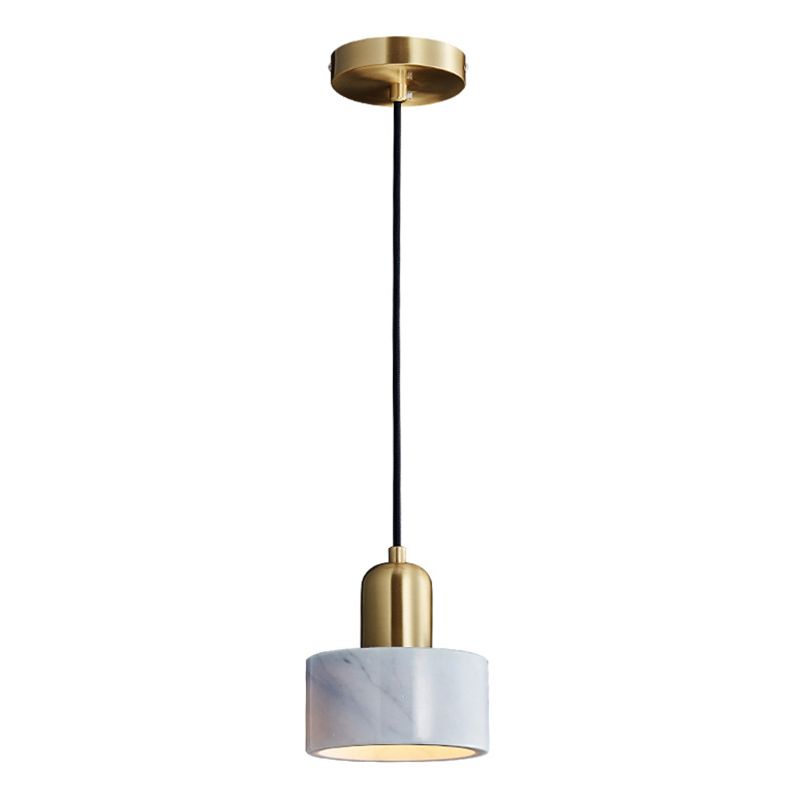 Cylindrical Pendant Ceiling Light Simplicity-Style Stone Living Room Hanging Ceiling Light