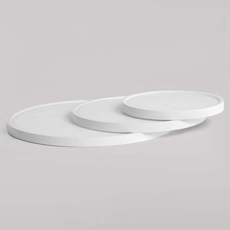 Modern Round Flush Light Fixtures Metal 1 Light Flush Mount Ceiling Fixture