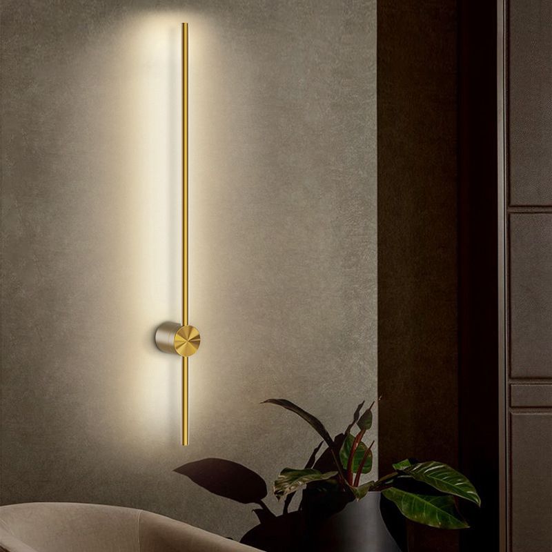 Modern Style Linear Shape Wall Sconce Metal 2 Light Wall Lighting for Bedroom