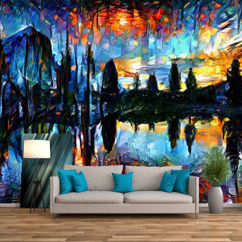 Art Abstract Illustration Pattern Mildew Wall Mural Horizontalt for Living Room
