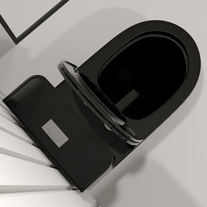 Floor Mount Flush Toilet Traditional Skirted One-Piece Toilet with Slow Close Seat