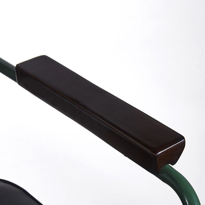 Scandinavian Home Arm Chair Open Back Upholstered Metal Dining Room Chair