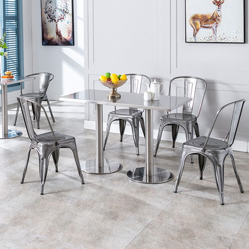 1/2/3/5 Pieces Industrial Bar Set Stainless Steel Bar Stool and Table Set