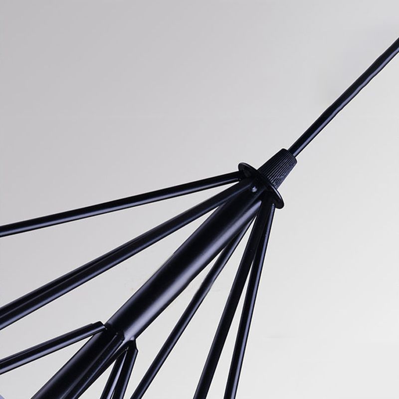 Retro Industrial Diamond Hanging Pendant Lights Metallic Hanging Light Fixture for Living Room