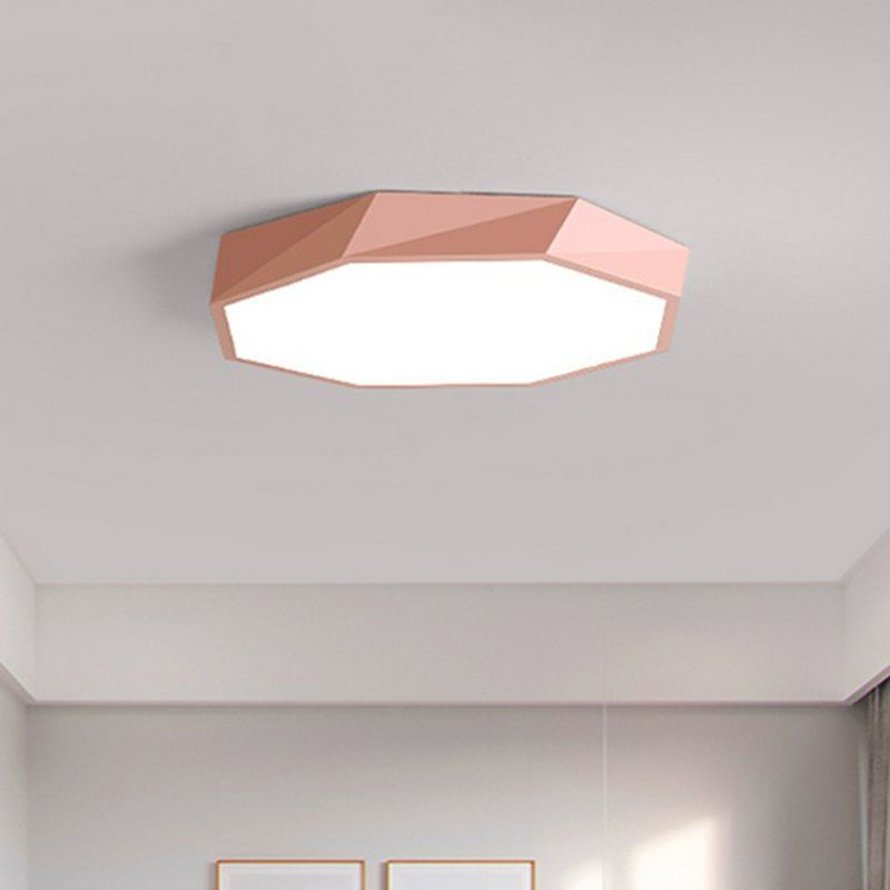 Plafonnier encastré octogonal simplicité acrylique chambre LED luminaire encastré