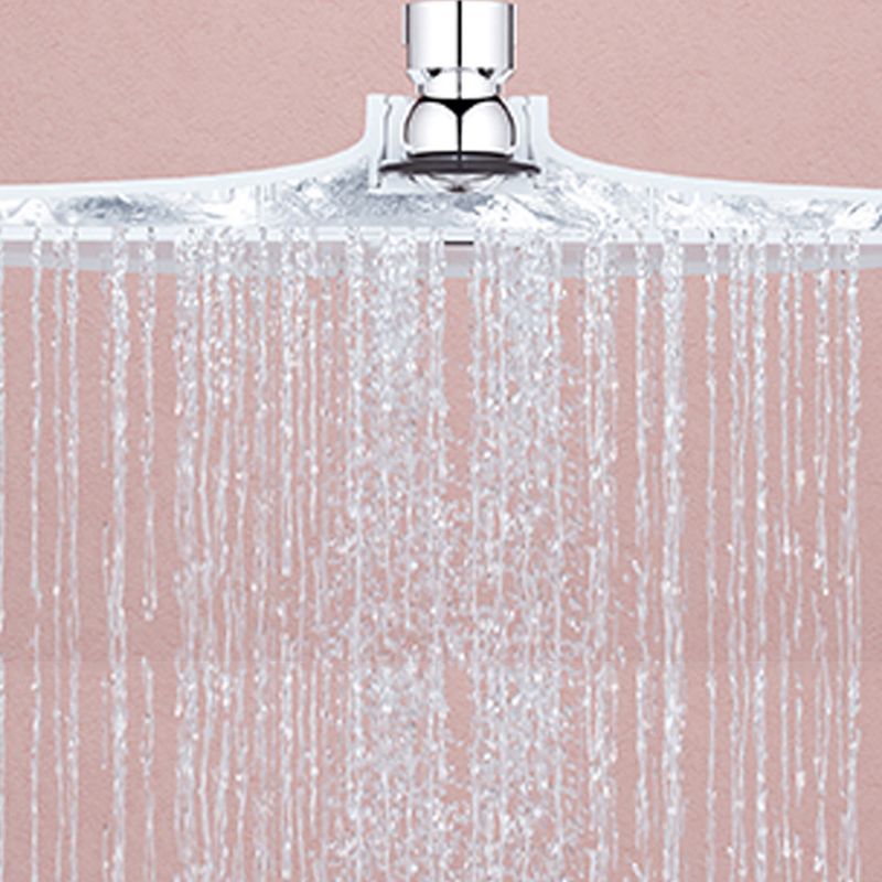 Metal Shower Head Combo Modern Square Fixed Shower Head for Bathroom