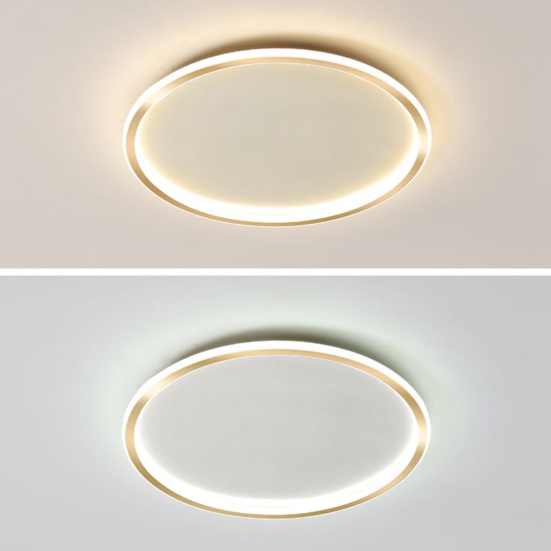 Circular Flush Mount Light Fixtures Modern Aluminum Flushmount
