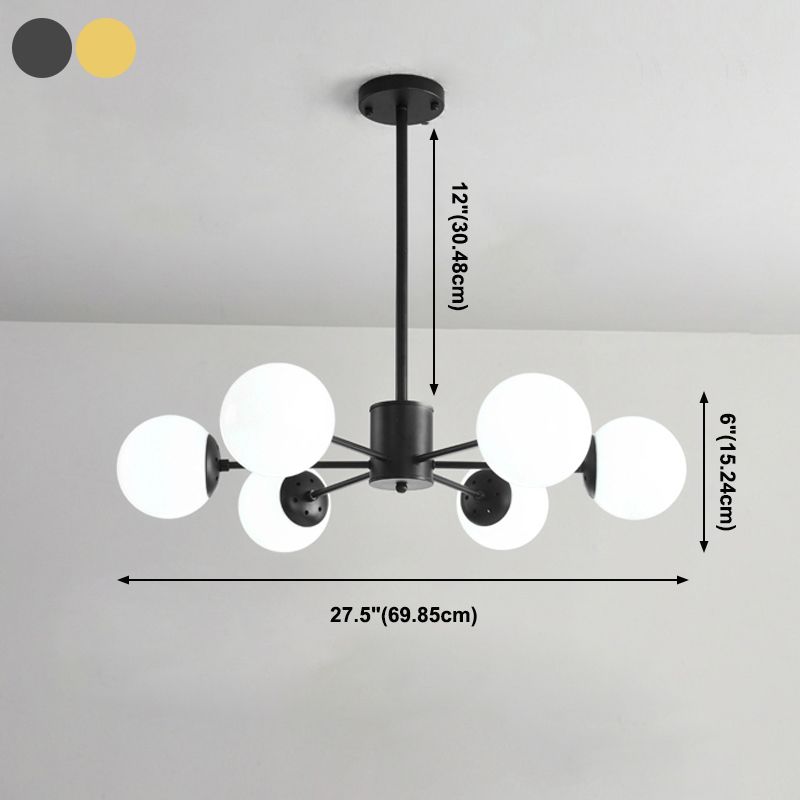 Contemporary Style Spherical Shape Chandelier Lights Glass Chandelier Lighting