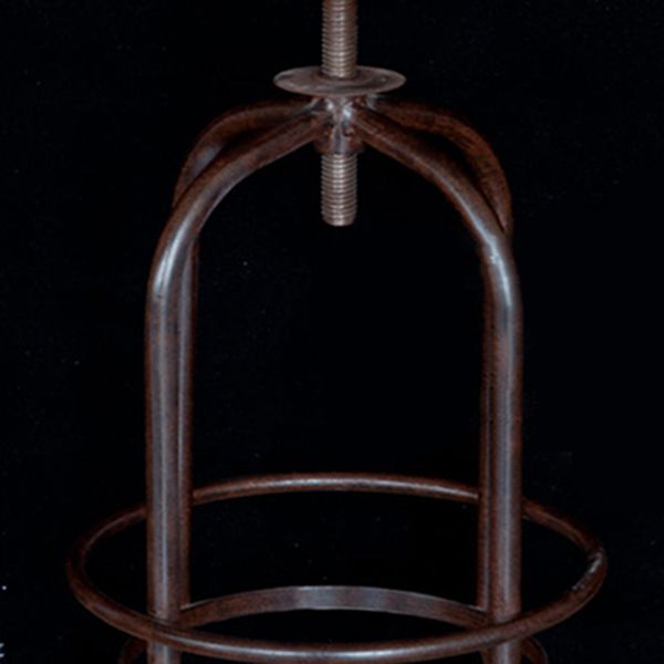 Modern Armless Counter Stool Metal Bar Stool with Wooden Seat