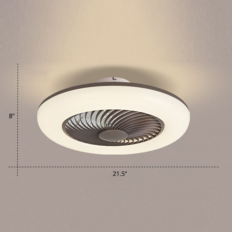 Fernbedienung Runde Halbblätter Deckenleuchte Einfachheit Acryl Schlafzimmer LED Hanging Lüfterlicht, 21,5 "W.