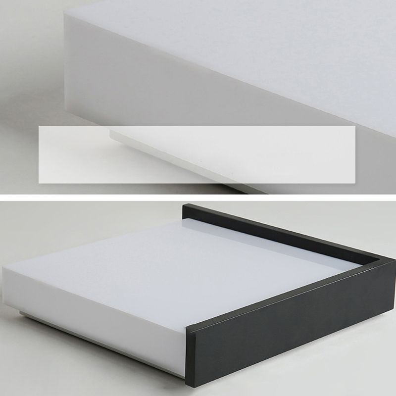 Neue moderne quadratische LED-Unterputzleuchte mit 1 Licht und Acryl für die Deckenmontage im Wohnzimmer