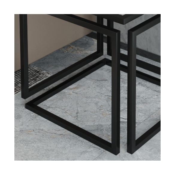 17.72" Tall Contemporary Style Side End Table Metal Frame Sofa Side Accent Table