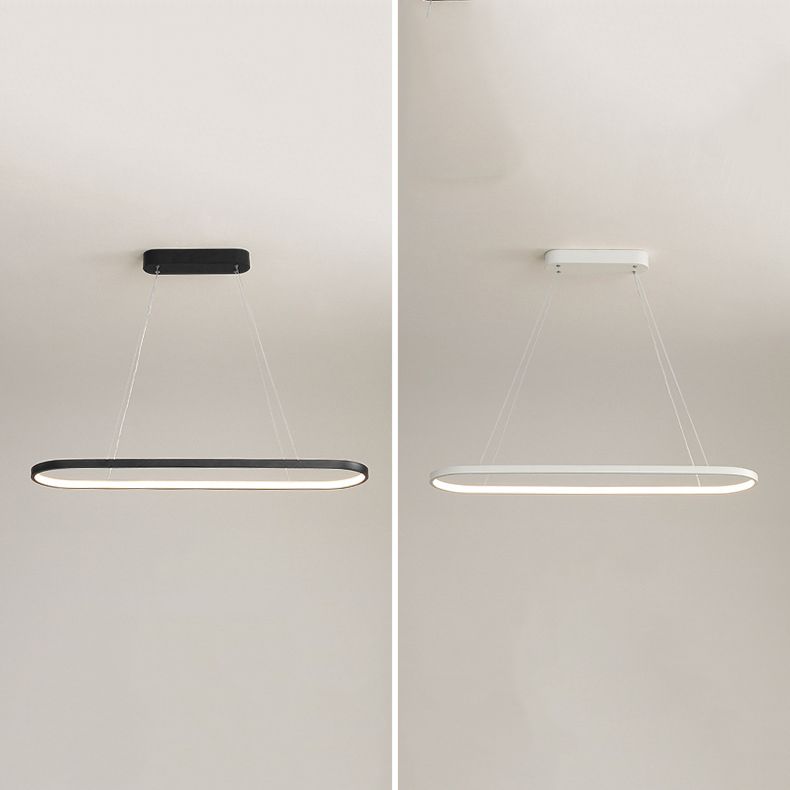 Nordic Linear Chandelier Metal Single Light Chandelier Pendant for Living Room